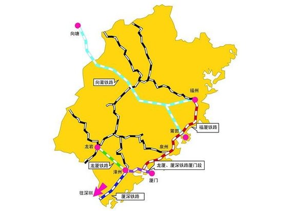 厦深铁路年底或通车 二等票约160元全程2.5小时